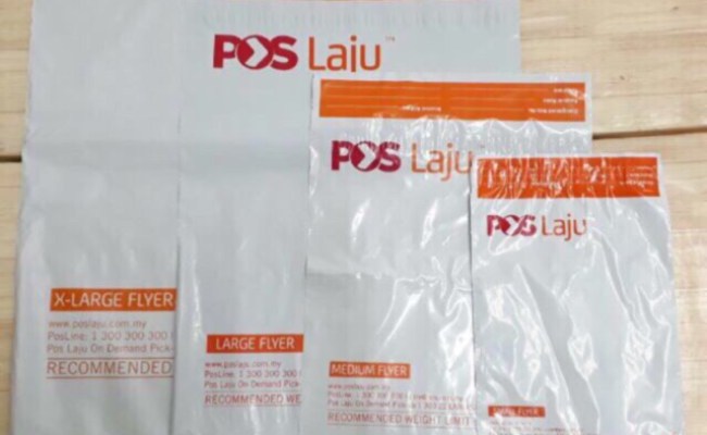 Pos Laju Poslaju Flyer Flyers Bag Plastic Bag With Pocket Cute766