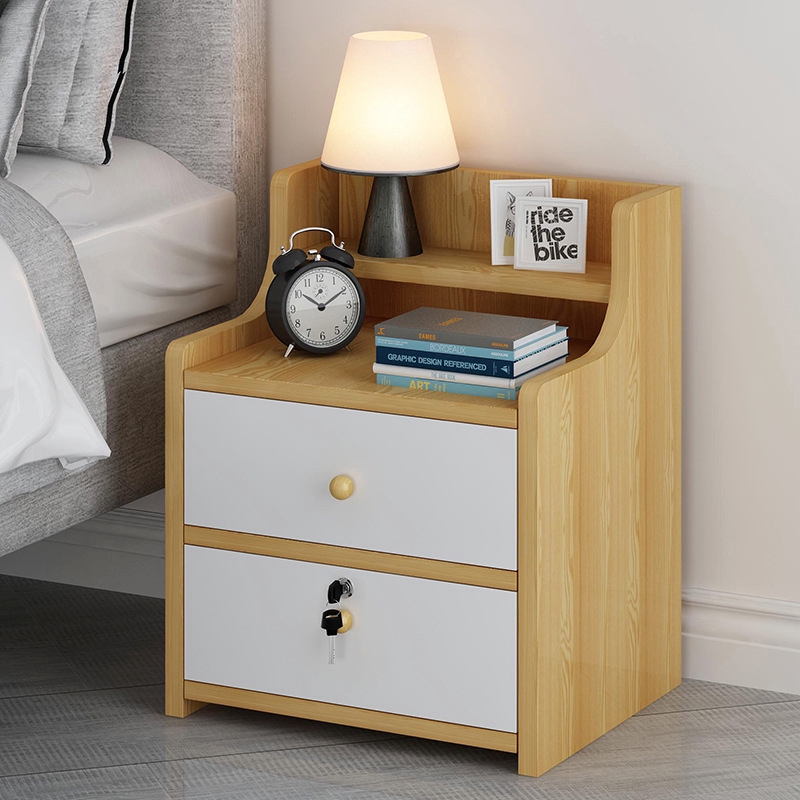 Simple Modern Bedside Table European Storage Cabinet Bedroom Side Cabinet With Lock Shopee Malaysia