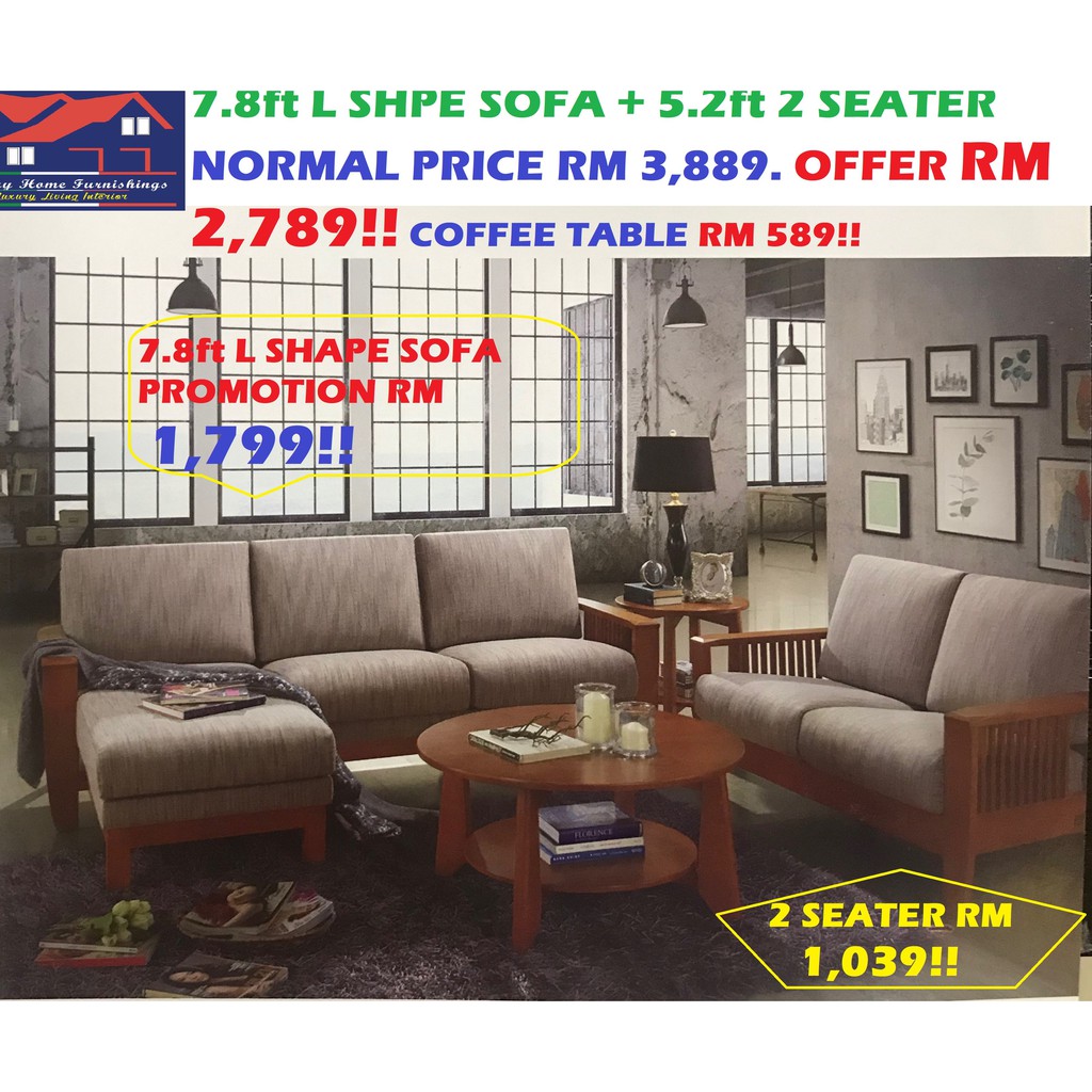 Wooden Sofa Set Collections Shopee Malaysia