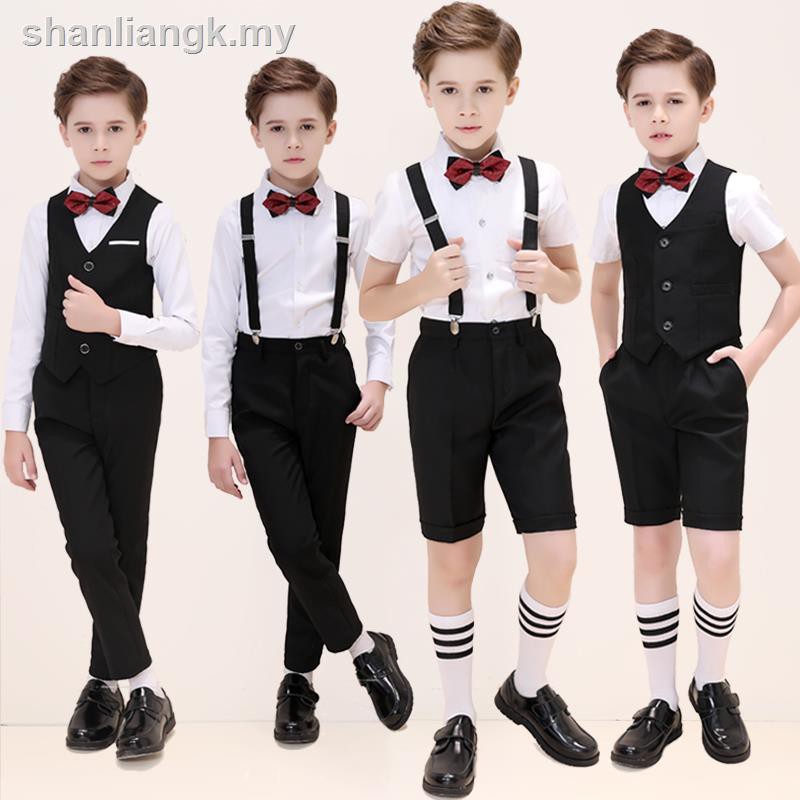 Flower Girl Dress Boy Child Piano Costume Host Small Suit British Wedding Suit Shopee Malaysia