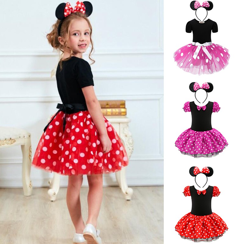 Year Birthday Party Dress For Easter Cosplay Minnie Mouse Dress Up Kid Costume Baby Girls Clothing For Kids 2 6t Wear Shopee Malaysia