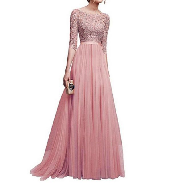 Long Dress For Dinner Shopee Malaysia