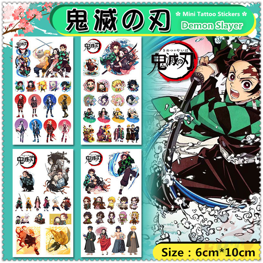 ✿ Demon Slayer - Anime Mini Temporary Tattoo Stickers ✿ 1Sheet Kamado Tanjirou Nezuko Agatsuma Zenitsu Tomioka Giyuu Waterproof Tattoos For Sexy Arm Clavicle Body Art Hand Foot | Shopee Malaysia 850_x_850_jpg