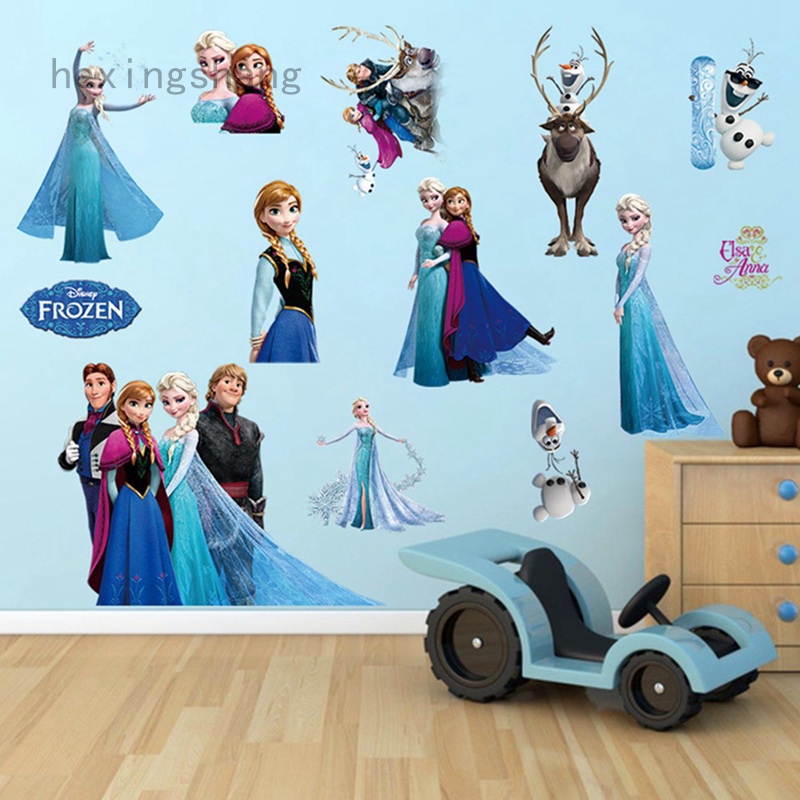 Anda bisa contoh foto interior untuk dekor . Hexingshang Stiker Dinding Desain Kartun Frozen Ukuran 70x50cm Untuk Kamar Anak Shopee Malaysia