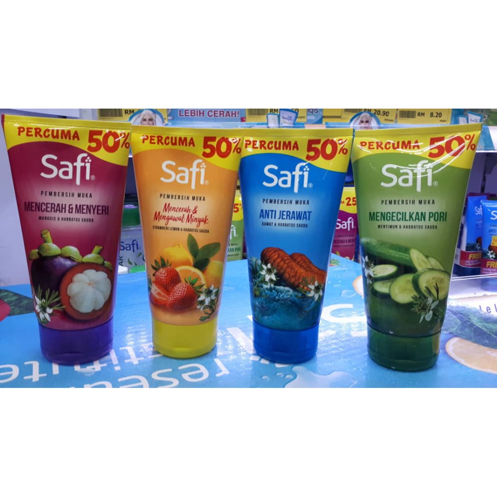 Safi pembersih muka super value pack 100g+50g
