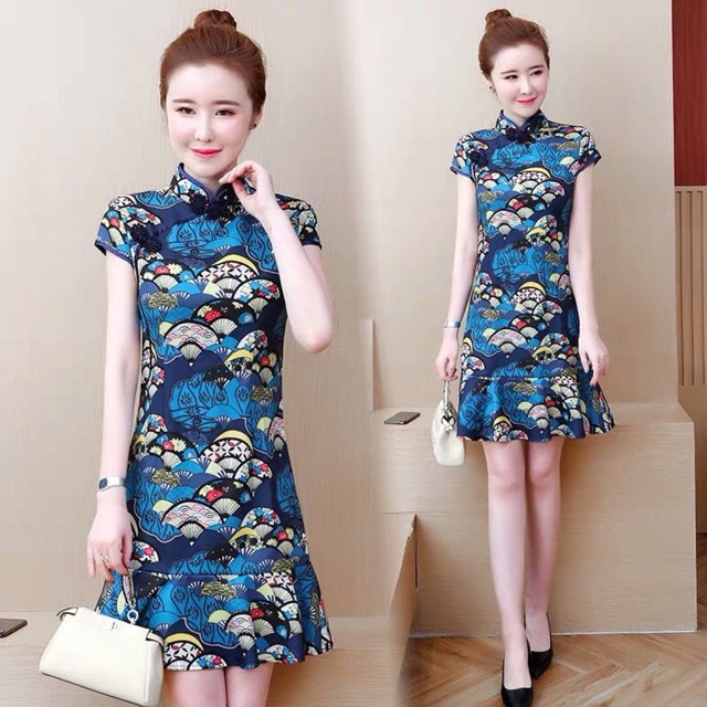 We L Xl 2xl 3xl 4xl 5xl Plus Size Chinese New Year Style Cheongsam Photo Shooting Big Day Dinner Dress Shopee Malaysia