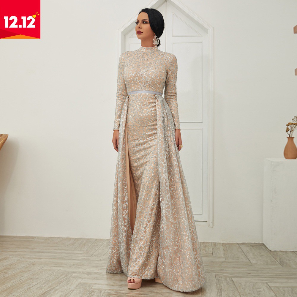 Fashion Muslimah Dresses Peppers Modern Peplum Maxi Party Dinner Dress Shopee Malaysia