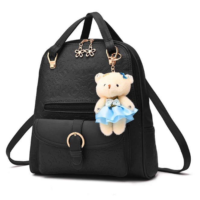 Free Pos 2 In 1 Shoulder Bag Backpack Beg Cute Bear Pu Leather Beg Tangan Shopee Malaysia