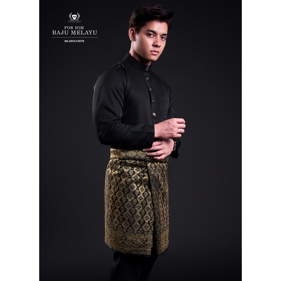 Al'haq essam baju melayu modern. Black Baju Melayu Moden Hitam Jw Shopee Malaysia