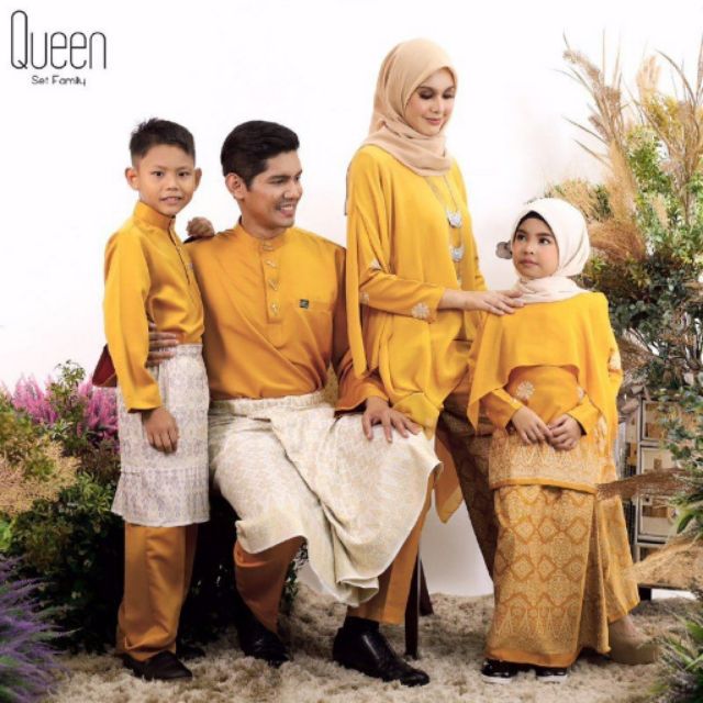 Buy baju melayu raya good quality warna gold saiz 6 tahun in shah alam,malaysia. Family Set Queen Sedondon Gold Mustard Baju Raya Shopee Malaysia