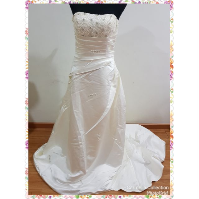 Wedding Gown Evening Dress Wedding Gown Wedding Dress Engagement Dress Fancy Dress Grand Dress Shopee Malaysia