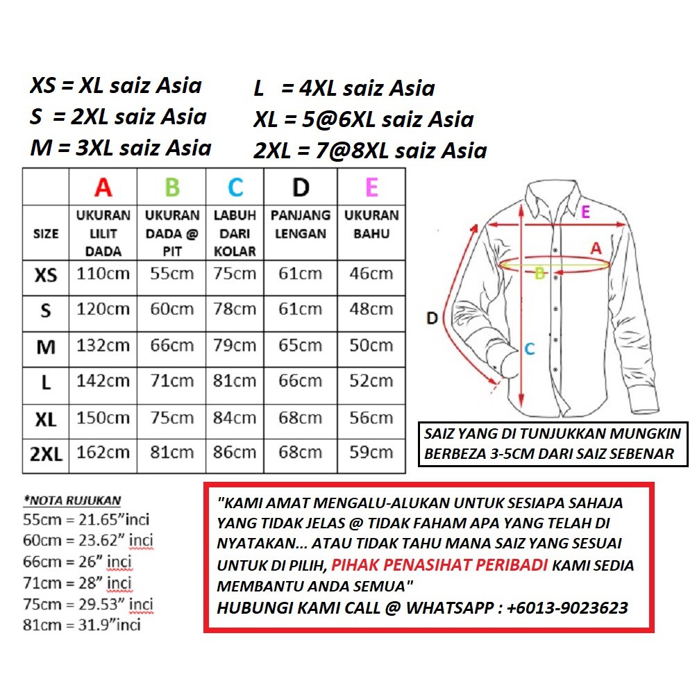 Keliling leher = 14 inci; K1d Baju Kemeja Saiz Besar Lelaki Oversize Euro Size Sesuai Untuk Saiz Xl Keatas Shopee Malaysia