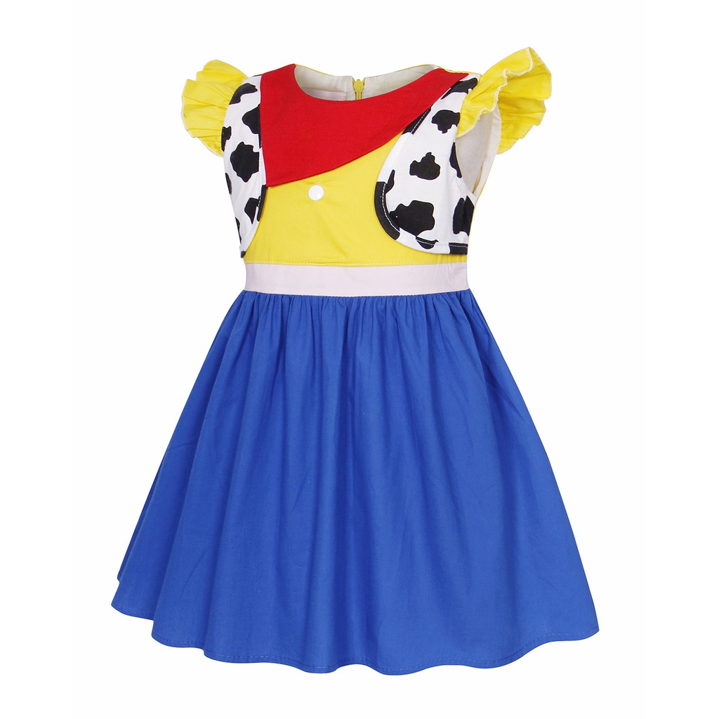 Girls Jessie Dress Kids Cartoon Characters Cosplay Clothes Birthday Party Vacation Dress Up Shopee Malaysia