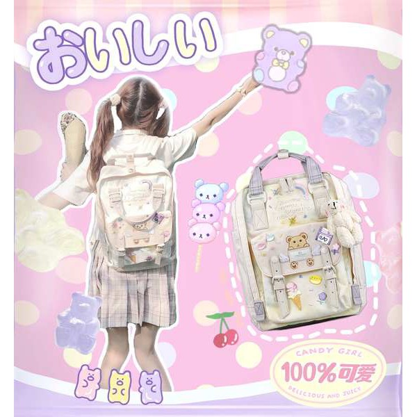 Beg Sekolah Super Beautiful Unicorn Donut Backpack Jk Girl Heart Harajuku Ulzzang Cute School Bag Student Backpack Shopee Malaysia