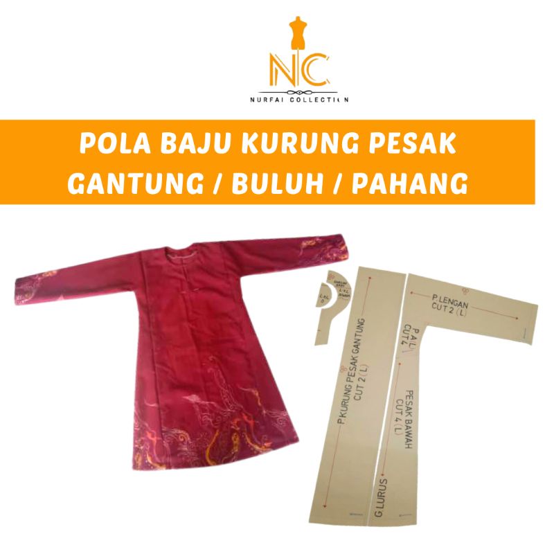 Baju ini amat sangat menarik sekali dipakai dengan butang yang ganjil bilangannya iaitu tujuh atau sembilan biji butang. Pola Baju Kurung Pesak Gantung Pahang Buluh Shopee Malaysia