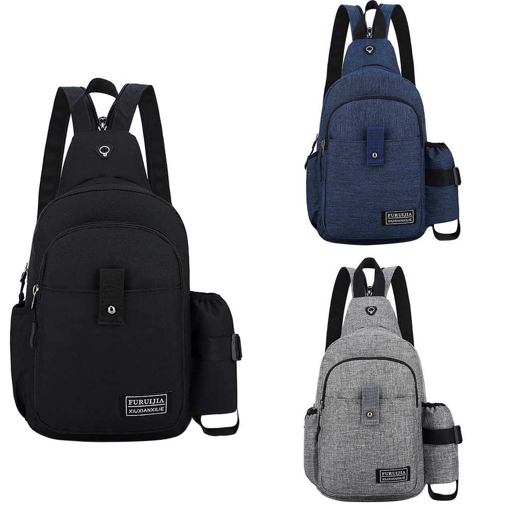 2020 Hot Sale Men Oxford Cloth Chest Bagbackpack School Bag For Boys Wild Small Bag Fashion Korean Style Shipping Pocket Shopee Malaysia