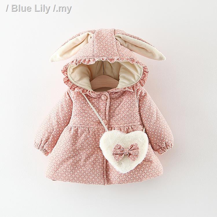 1 Year Old 4 Girls 3 Cotton Clothing 2 Female Baby Winter Dress Foreign Gas Jacket Wool 6 Months 9 Thickened Velvet Shopee Malaysia