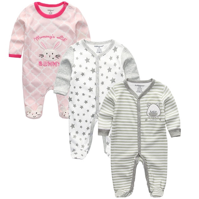 Newborn Baby Boy One Piece Summer Night Wear Long Sleeve Girl Pajams Jumpsuit Shopee Malaysia