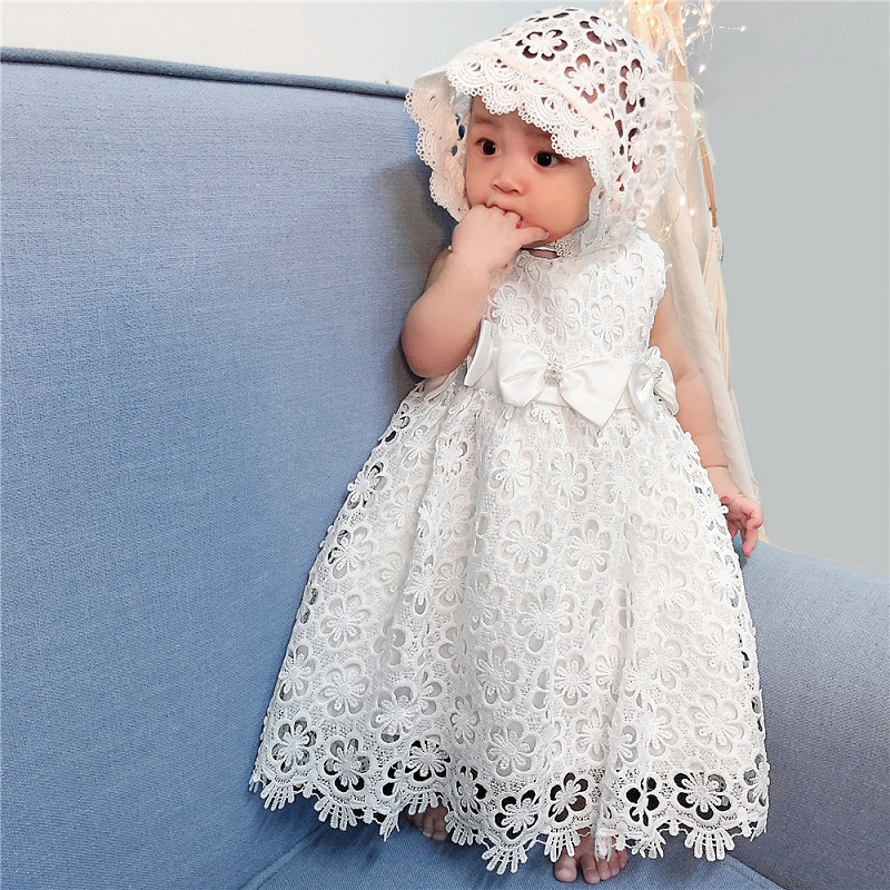 Baptist Princess Bow Dress For Lovely Baby S First Birthday Party Girl S Baby S Birthday Party Holy Meal White Dress Shopee Malaysia