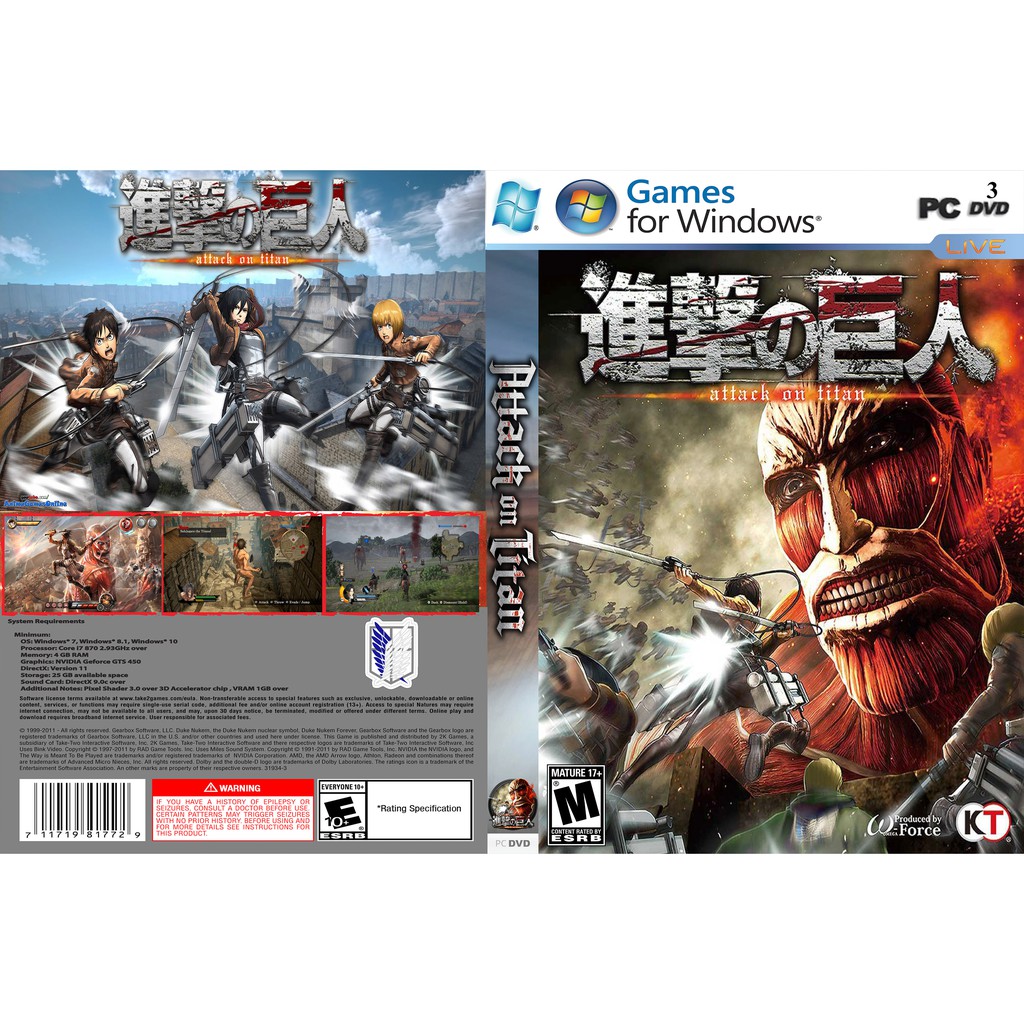 The non dlc ending of aot 2 is an original by the game creators btw. Attack On Titan A O T Wings Of Freedom Pc Game Offline Dvd Installation Shopee Malaysia