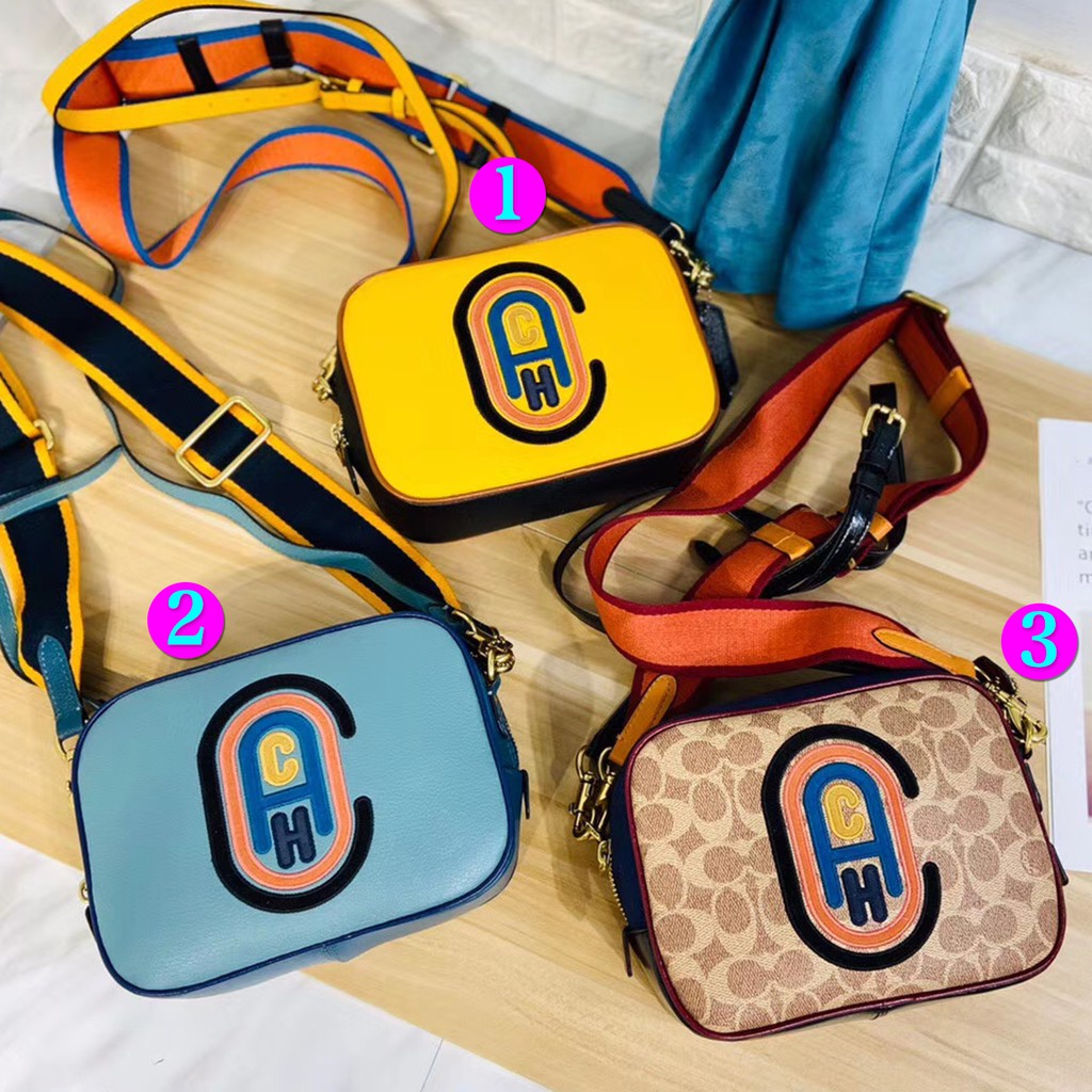 Coach Original 79257 79258 Two Shoulder Straps Coach Camera Bag Pvc With Leather Ladies Fashion Bag Shopee Malaysia