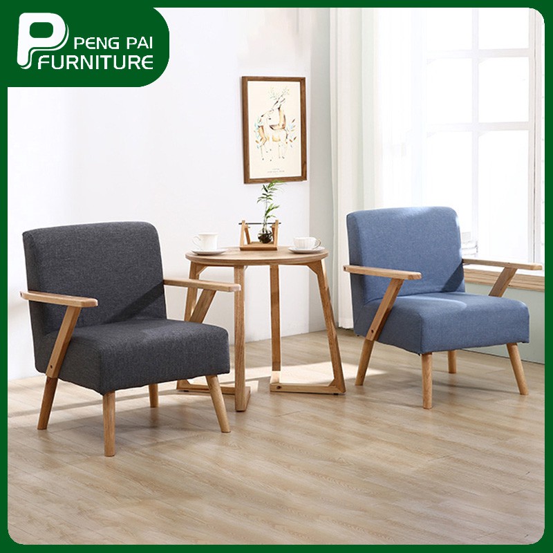 Japanese Style Leisure Sofa Single Seat Sofa Small Apartment Solid Wood Chair Shopee Malaysia