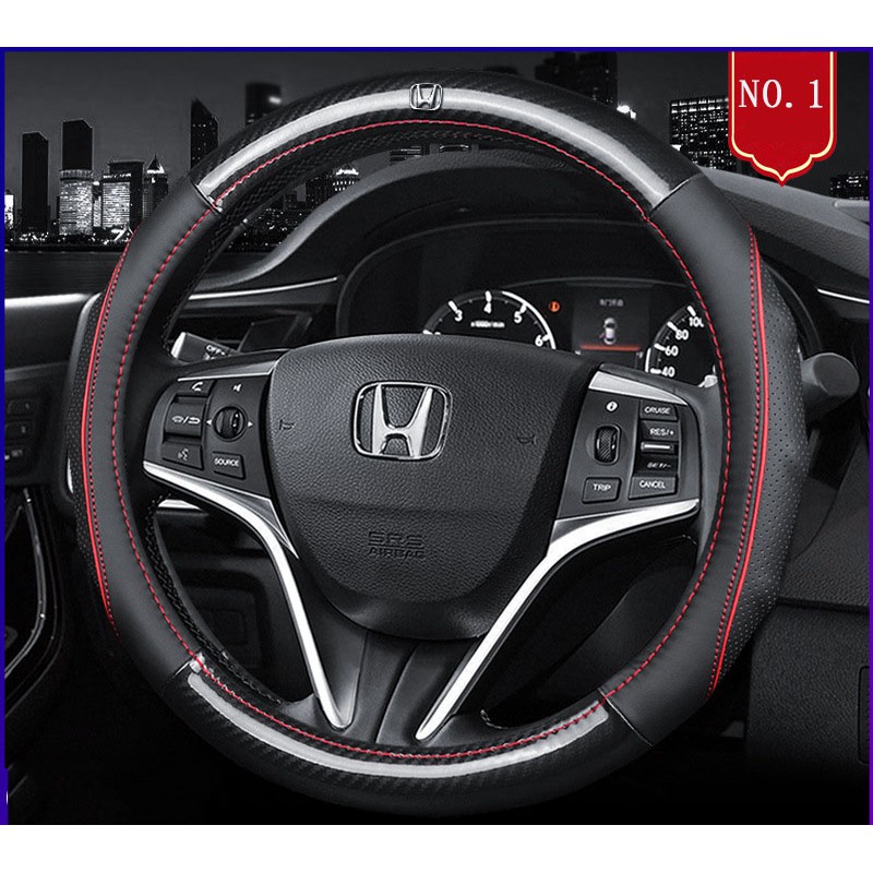 Car steering wheel cover honda city car accessories carbon fiber