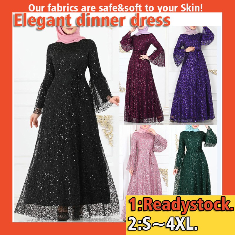 Weimei Fashion Jubah Arab Plus Size Long Dress Baju Raya Arab Skirt Dress Baju Jubah Muslimah Dinner Dress Baju Kurung Shopee Malaysia