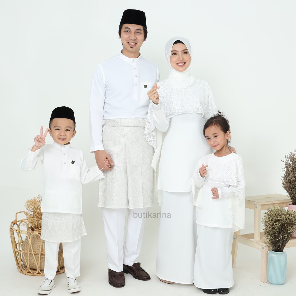 Baju melayu cekak musang & kurta (brand : Baju Raya Sedondon Family 2021 Putih Off White Kurung Moden Meleana Ibu Anak Kurung Moden Mak Anak Perempuan Shopee Malaysia