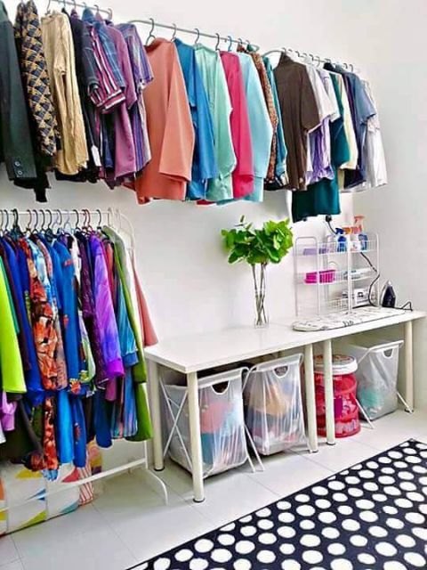 Redbuzz wardrobe storage metal cloth rack hanger drying racks clothes rack rak almari rak sangkut baju 衣架. Rak Besi Gantung Baju Jimat Ruang Save Space Stainless Steel Clothing Rack Shopee Malaysia