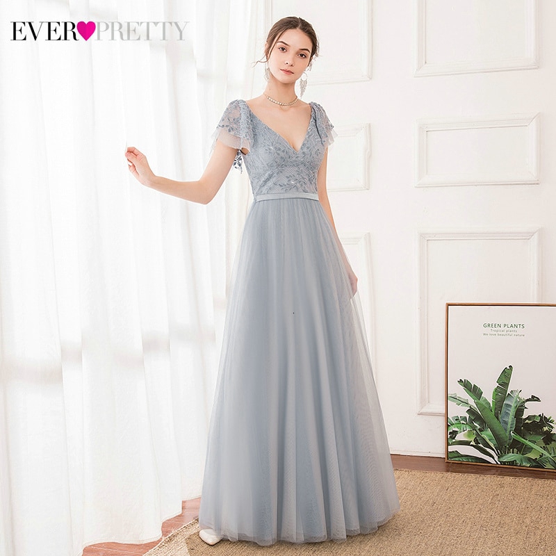 Ever Pretty Bridesmaid Dress Tulle Dress Elegant Evening Dress A Line Velour Lace Dress For Dinner Prom Dress 0730 Shopee Malaysia