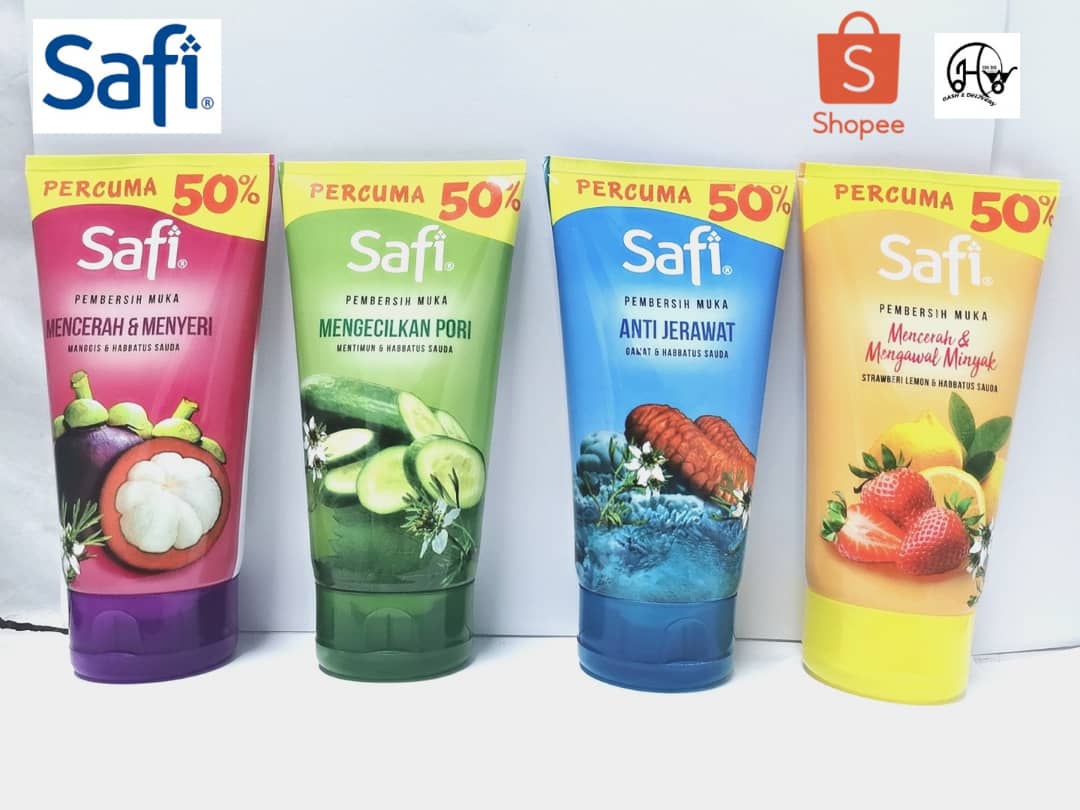Safi pembersih muka 100g extra 50%/100g