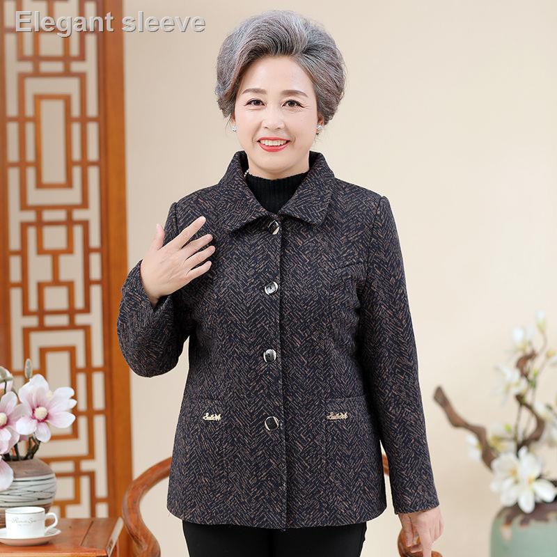 Granny Winter Wool Coat Plus Velvet Thickened 60 Year Old 80 Year Old Woman S Dress Woman Shopee Malaysia