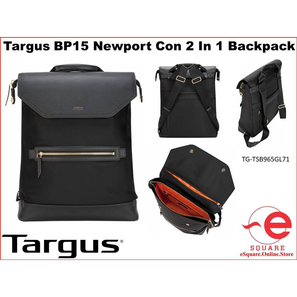 Targus Bp15 Newport Con 2 In 1 Backpack Shopee Malaysia