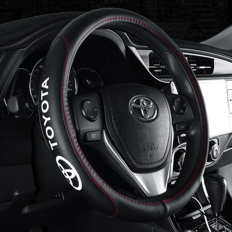 38cm toyota leather steering wheel cover camry vios altis rush avanza