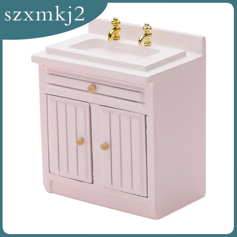 Cutest Dollhouse Sink Unit With Cabinet Sink Modern Kitchen Furniture 1 12 Doll House Shopee Malaysia