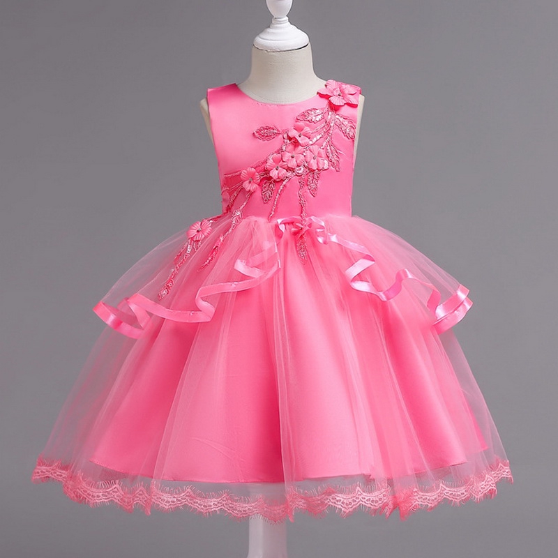 Kids Princess Birthday Dress For Girls Baby Elegant Christmas Dress Sleeveless Flower Girls Wedding Party Dress Costume Shopee Malaysia
