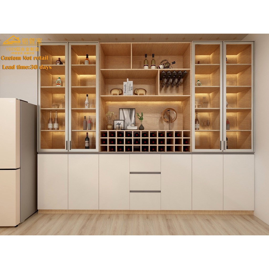 Aluminum Alloy Modern Wine Cabinet Customized Dining Living Room Furniture Whole House Custom Wholesate Oem Odm Shopee Malaysia