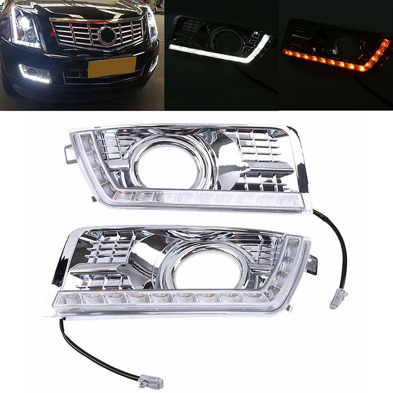 Led Daytime Running Light Drl Fog Lamp Turn Signal Fit For Cadillac Srx Ii 2012 2014