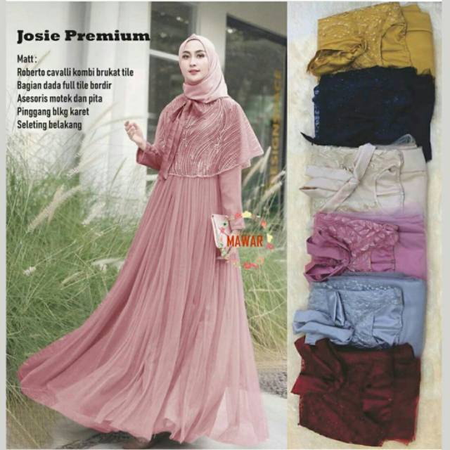 Josie Premium Maxy Dress Graduation Pesta Big Size Jumbo Xxl Ld 110 Dress Tille Tulle Brokat Pesta Shopee Malaysia