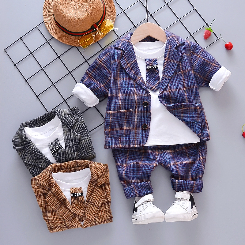 Baby Suit Spring And Autumn Models British Gentleman Suit 1 3 Years Old Boy Suit 2 Baby Birthday Dress Three Piece Suit Shopee Malaysia