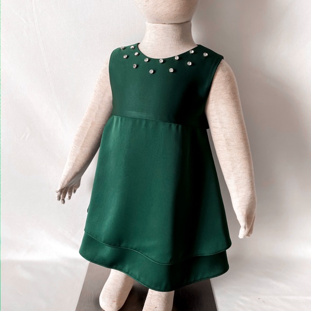 Emerald Green Baby Dress Shopee Malaysia
