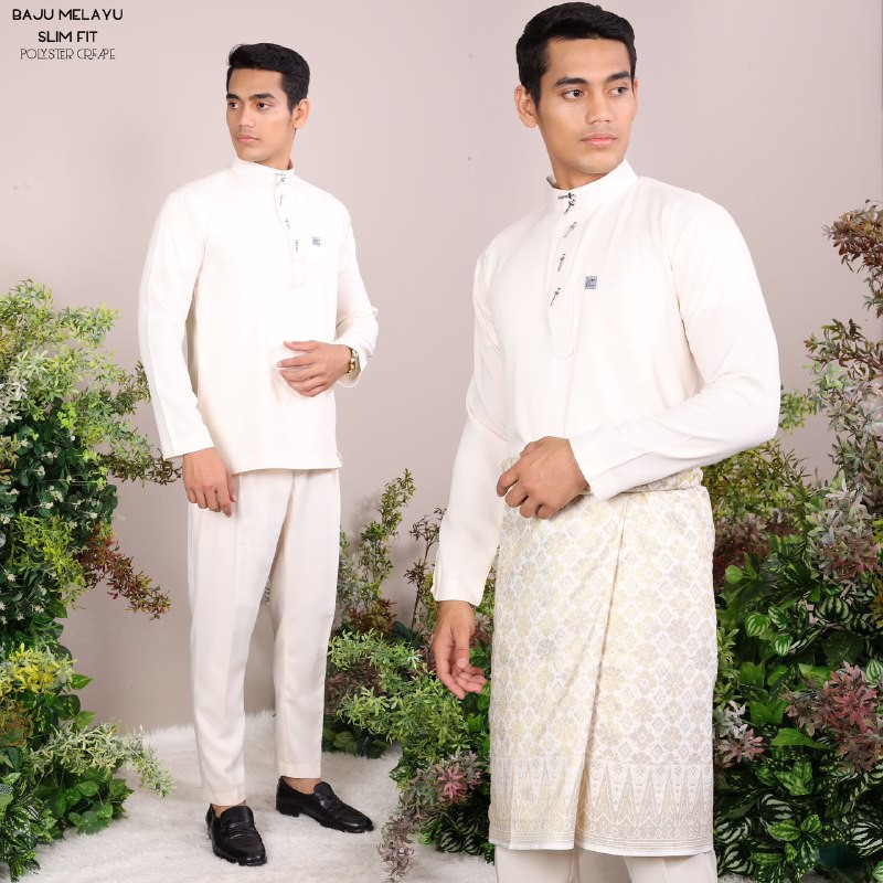 Baju melayu untuk pengantin lelaki wedding suits. Baju Kahwin Akad Nikah Tunang Baju Melayu Slimfit Cream Shopee Malaysia