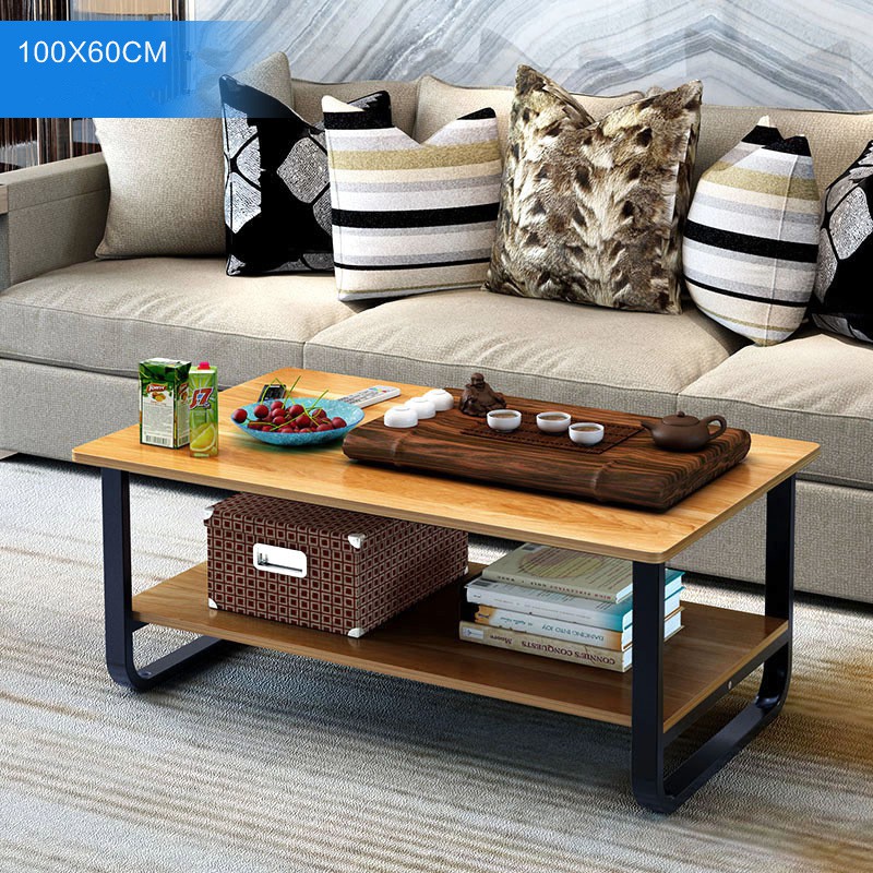Modern Solid Wood Coffee Table Tea Table Living Room Drawing Room 100x60cm Hotel Side Table Shopee Malaysia
