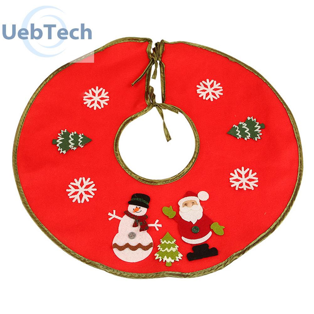 Tech Tree Dress Christmas Home Round Anti Slip Floor Mat Tree Skirt Non Woven Carpet Shopee Malaysia