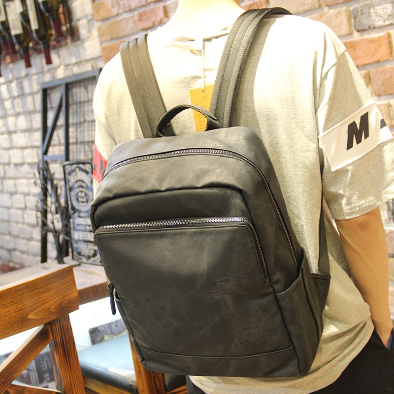 Leather Backpacks Men Bags Backpacks Travel Bags Laptop Bags Shopee Malaysia