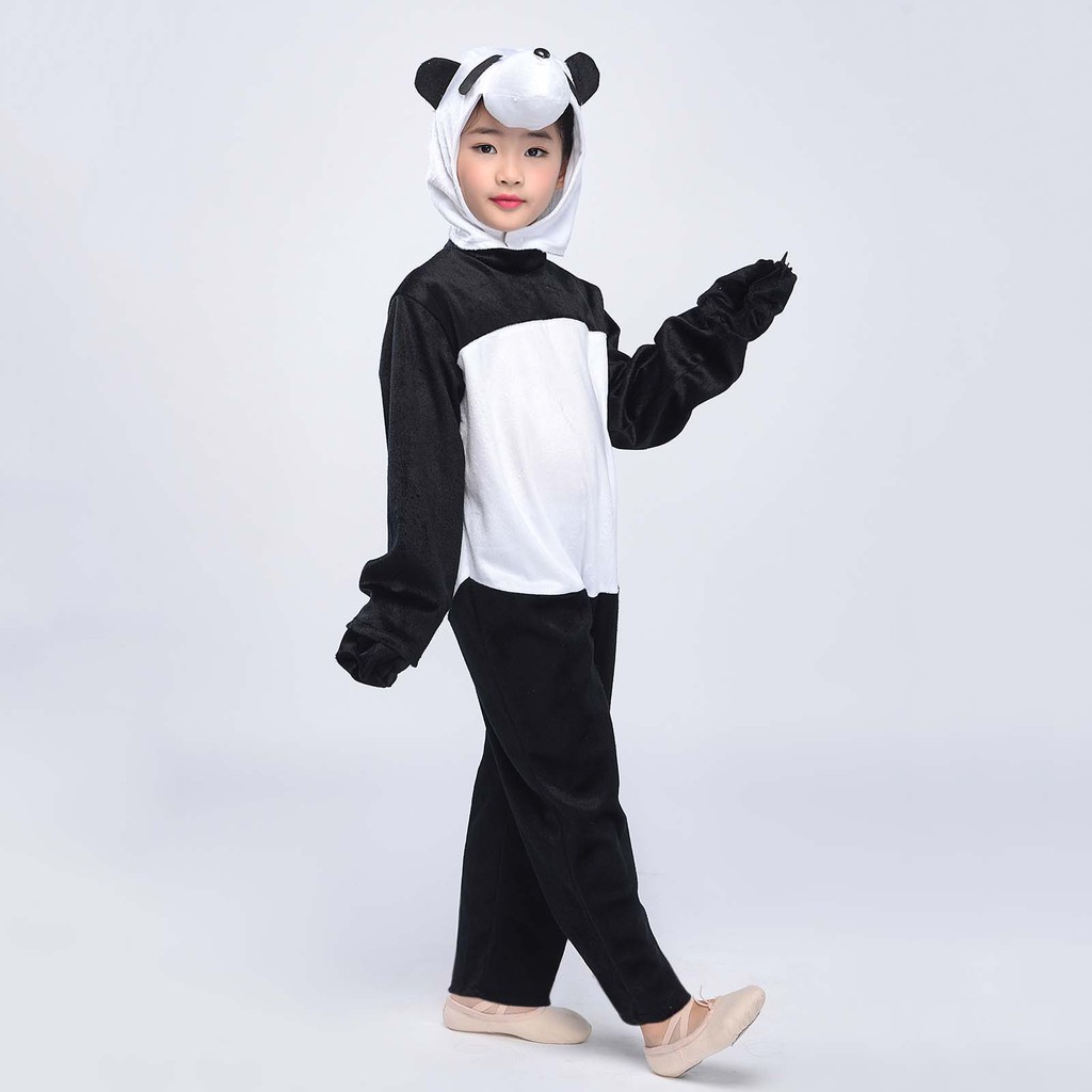 Child Kigurumi Panda Costume Animal Cosplay Halloween Fancy Dress Christmas Party Dress Up Plush Home One Piece Shopee Malaysia