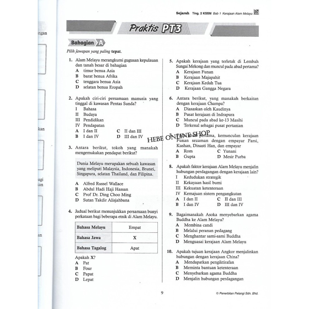 Jawapan Buku Teks Sejarah Tingkatan 2  Jawapan Buku Teks Sejarah