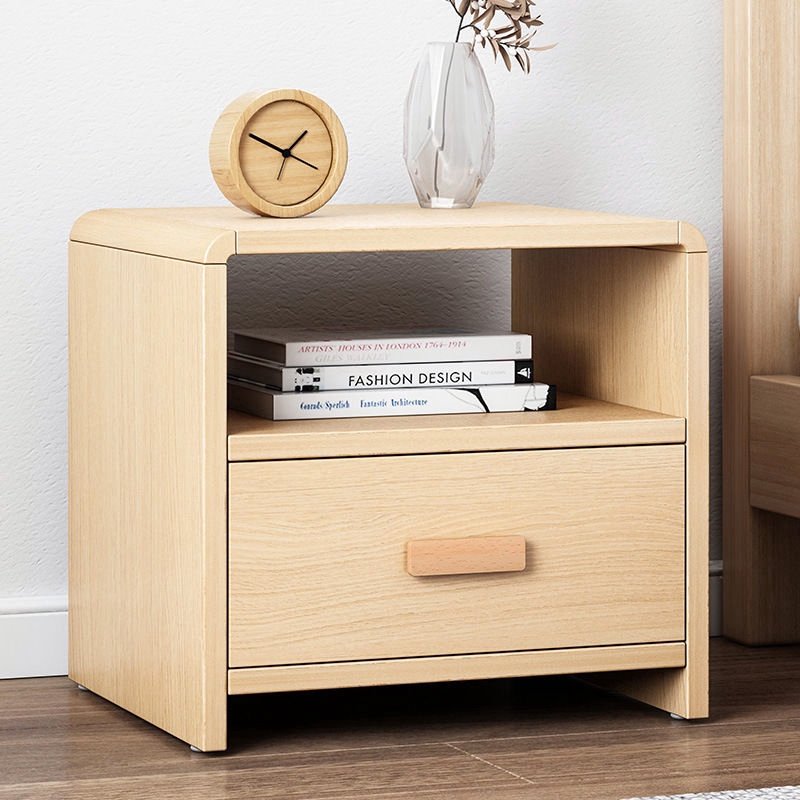 Mulin Solid Wood Bedside Table Simple Modern Light Luxury Storage Rack Small Small Apartment Economical Storage Bedside Cabinet Shopee Malaysia