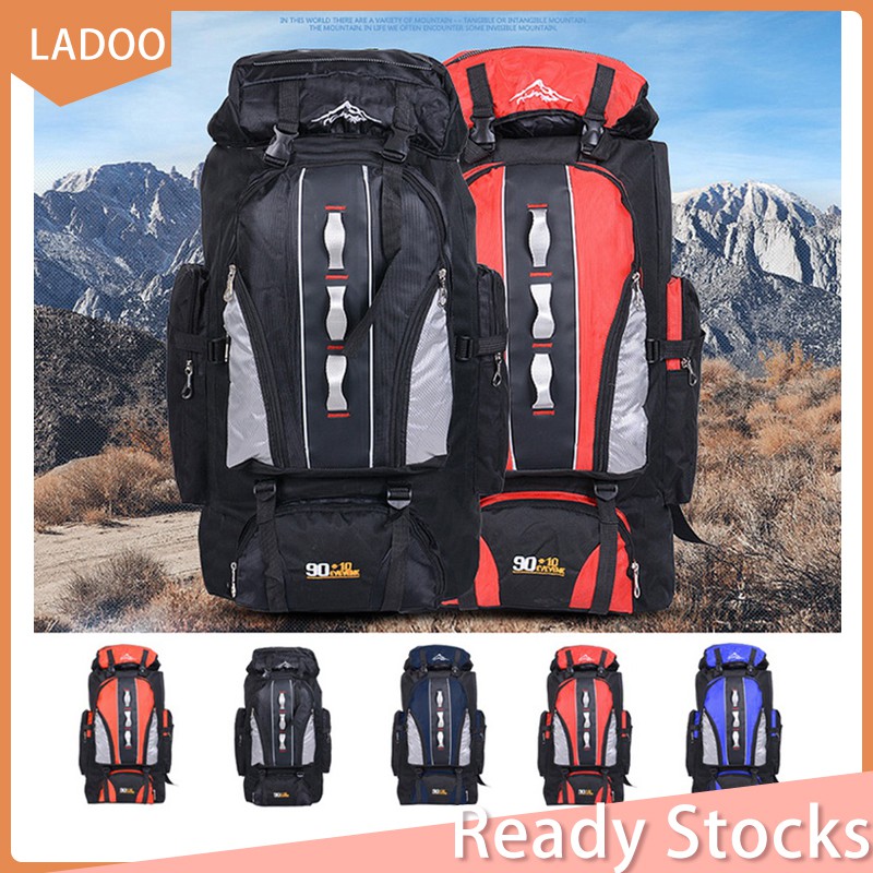 100l Outdoor Nylon Bag Travel Waterproof Hiking Bagpack Travel Beg For Men And Women Backpack Camping Bags Mountaineering Hiking Tactical Bag Shopee Malaysia
